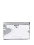 Alexander Mcqueen Metallic Logo Embossed Cardholder - Silver