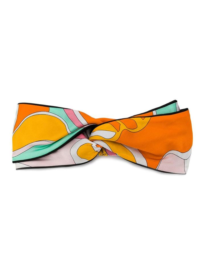 Emilio Pucci Colour Block Turban - Orange
