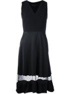 Alexander Wang Lace Panel A-line Dress, Women's, Size: 8, Black, Silk/polyester