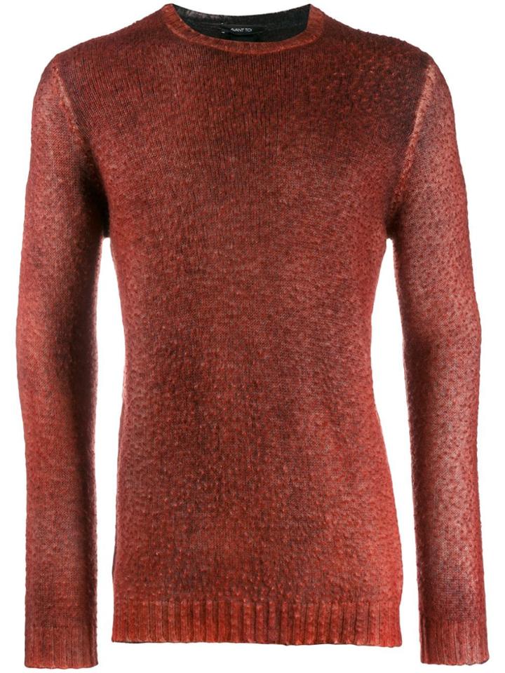 Avant Toi Crew-neck Knitted Sweater - Red