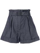 No21 High-waisted Denim Shorts - Blue