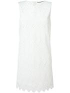 Ermanno Scervino Lace Shift Dress, Women's, Size: 46, White, Polyester/cotton