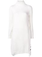 Iceberg Asymmetric Knitted Dress - White