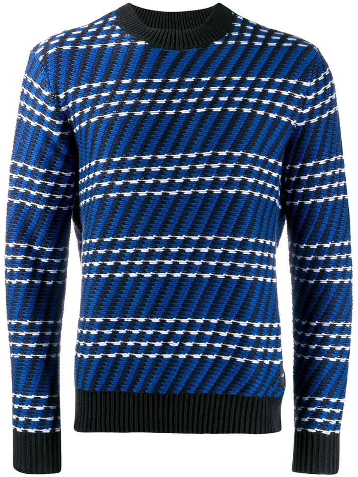 Calvin Klein Jeans Striped Jumper - Blue
