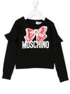 Moschino Kids Bow Print Sweatshirt - Black