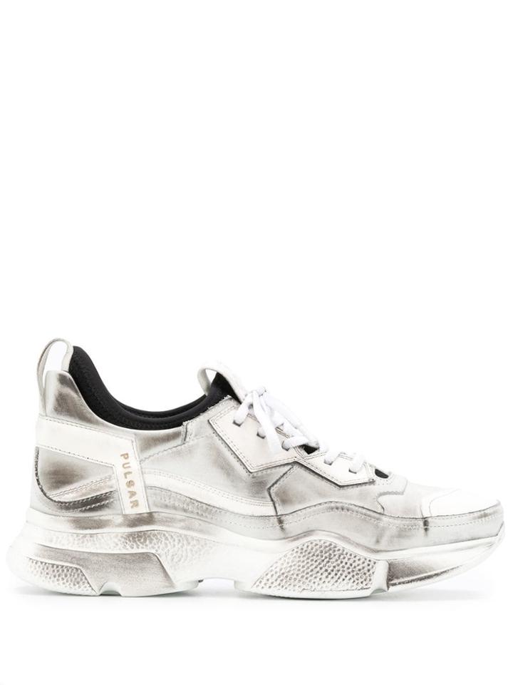 Bruno Bordese Distressed Wedge Sneakers - White