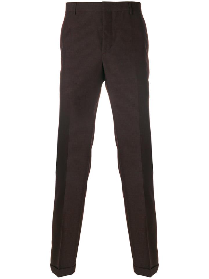 Prada Houndstooth Pattern Trousers - Pink & Purple