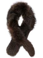 's Max Mara Fur-trimmed Scarf - Brown