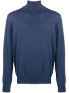 Barba Knitted Roll Neck - Blue