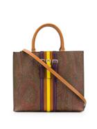 Etro Buckle Details Paisley Tote - Brown
