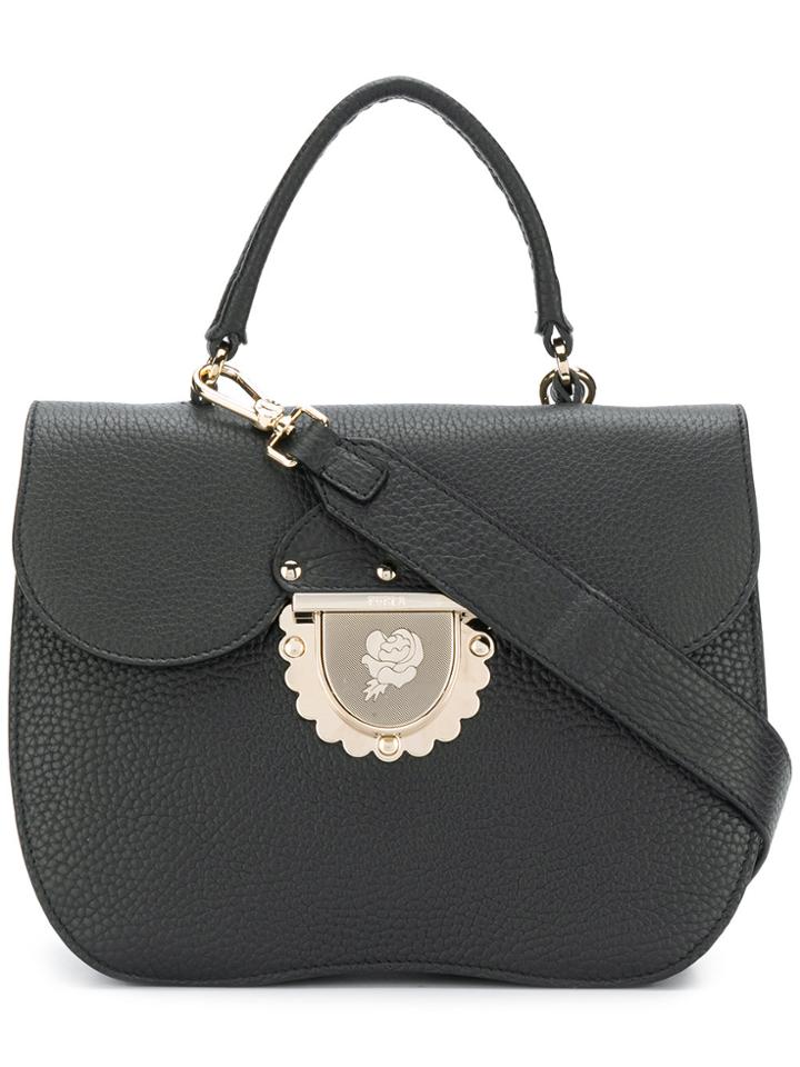 Furla Pebbled Texture Tote Bag - Black