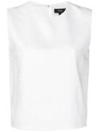 Theory Bouclé Sleeveless Top - White