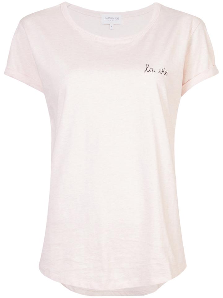 Maison Labiche La Vie T-shirt - Pink & Purple
