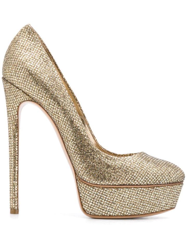 Casadei Swarovki Platform - Gold
