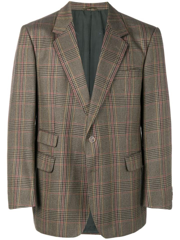 Burberry Pre-owned 1980's Checked Blazer - Neutrals