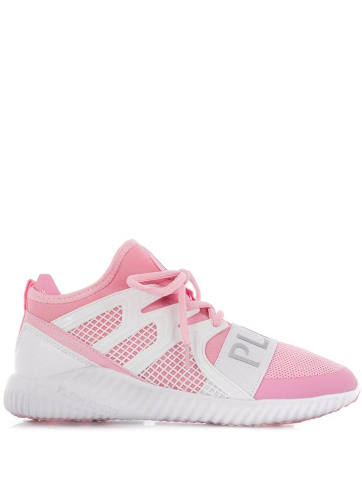 Plein Sport Logo Front Trainers - Pink