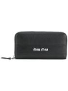 Miu Miu All-around Zip Wallet - Black