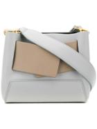 Yuzefi Front Flaps Shoulder Bag - Blue