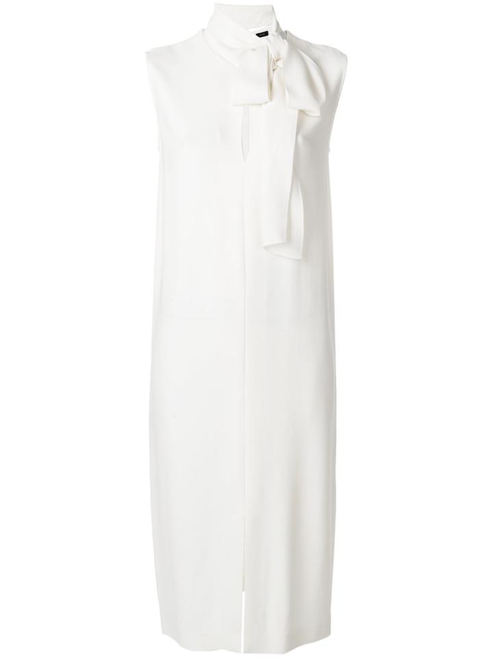 Joseph Tie Neck Shift Dress - White