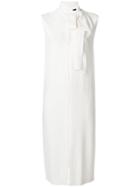 Joseph Tie Neck Shift Dress - White