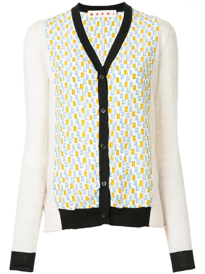 Marni V-neck Patterned Cardigan - Multicolour