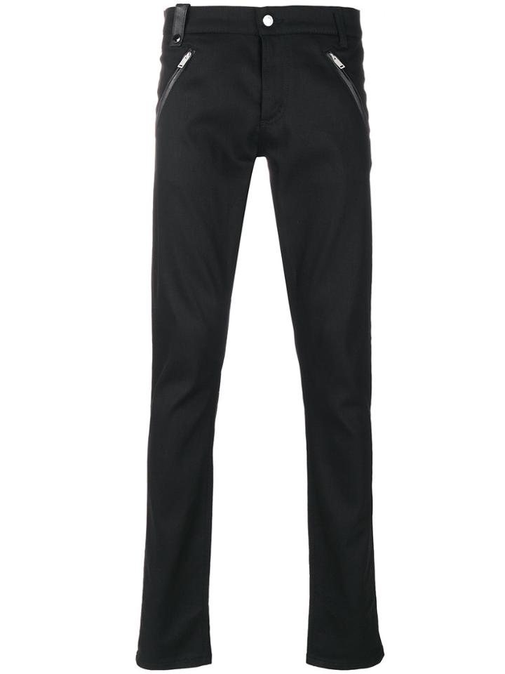 Alexander Mcqueen Slim-fit Biker Jeans - Black
