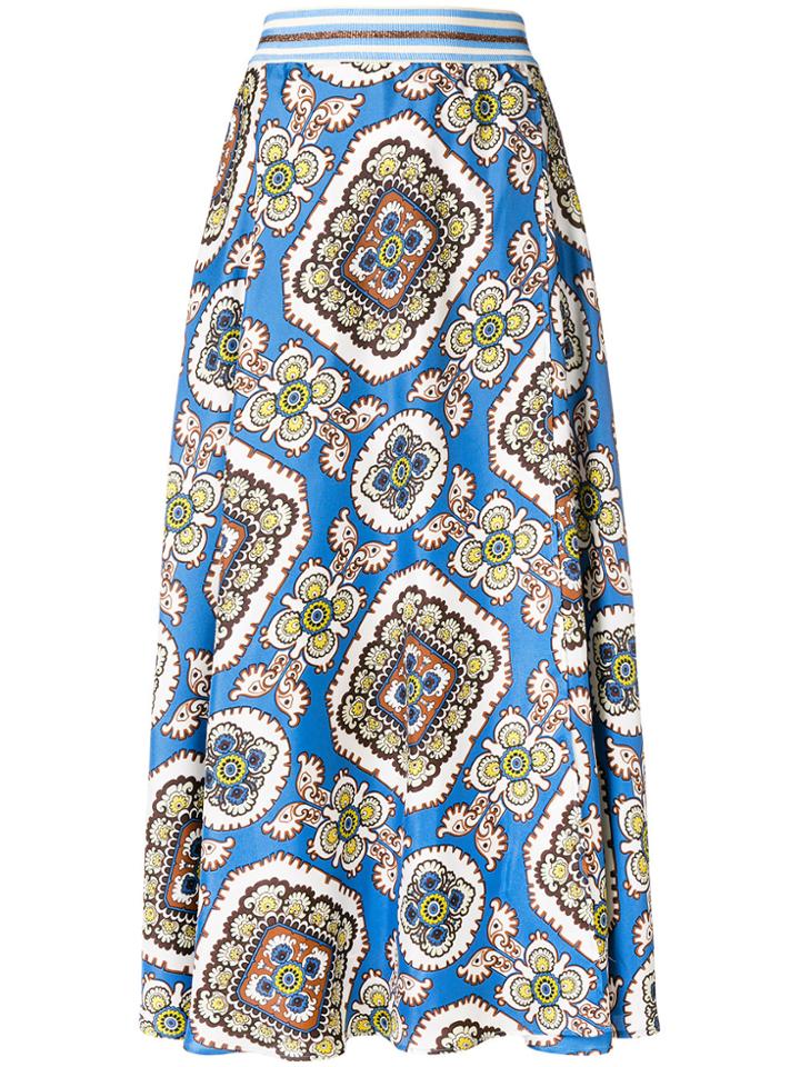 Altea Floral Print Skirt - Blue