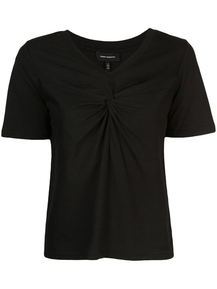 Robert Rodriguez Studio Bianca Gathered T-shirt - Black