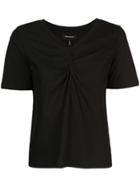 Robert Rodriguez Studio Bianca Gathered T-shirt - Black