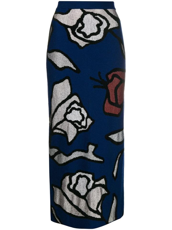 Christian Wijnants Kordi Flower Skirt - Blue