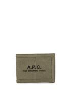 A.p.c. Logo Print Wallet - Green