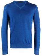 Tagliatore V-neck Sweatshirt - Blue