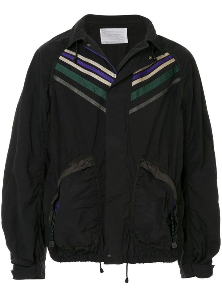 Kolor Stripe-detail Bomber Jacket - Black