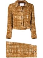 Prada Vintage 2000's Tweed Skirt Suit - Brown