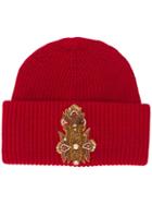 Dondup Front Patch Beanie - Red