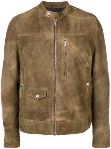 Mauro Grifoni Brushed Leather Jacket - Brown
