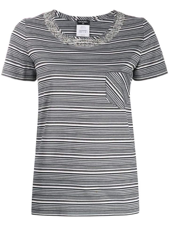 Chanel Pre-owned Multi Stripe T-shirt - Black