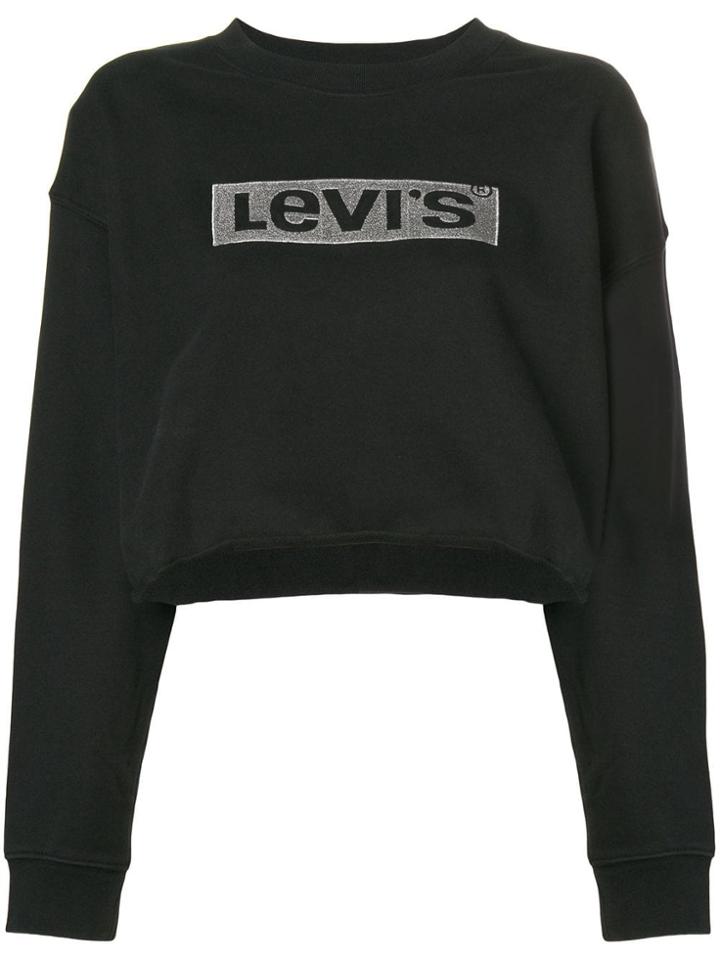 Levi's Logo Cropped Sweatshirt - Black