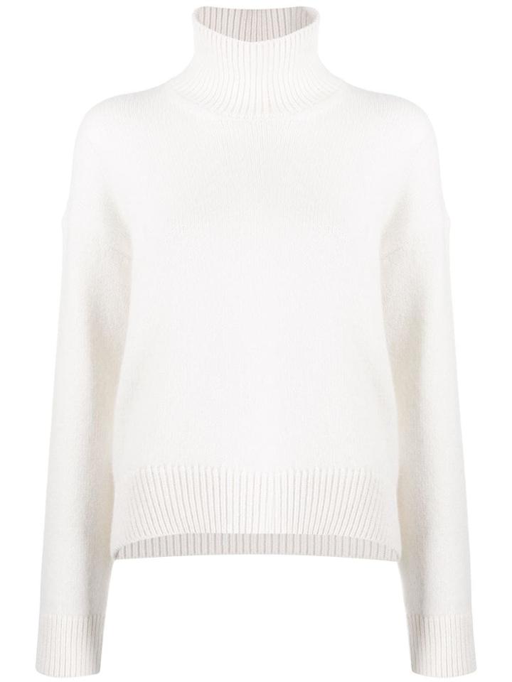 Laneus Turtle Neck Jumper - White