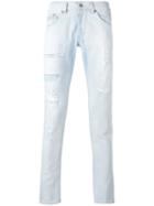 Dondup - Ripped Skinny Jeans - Men - Cotton/polyester - 34, Blue, Cotton/polyester