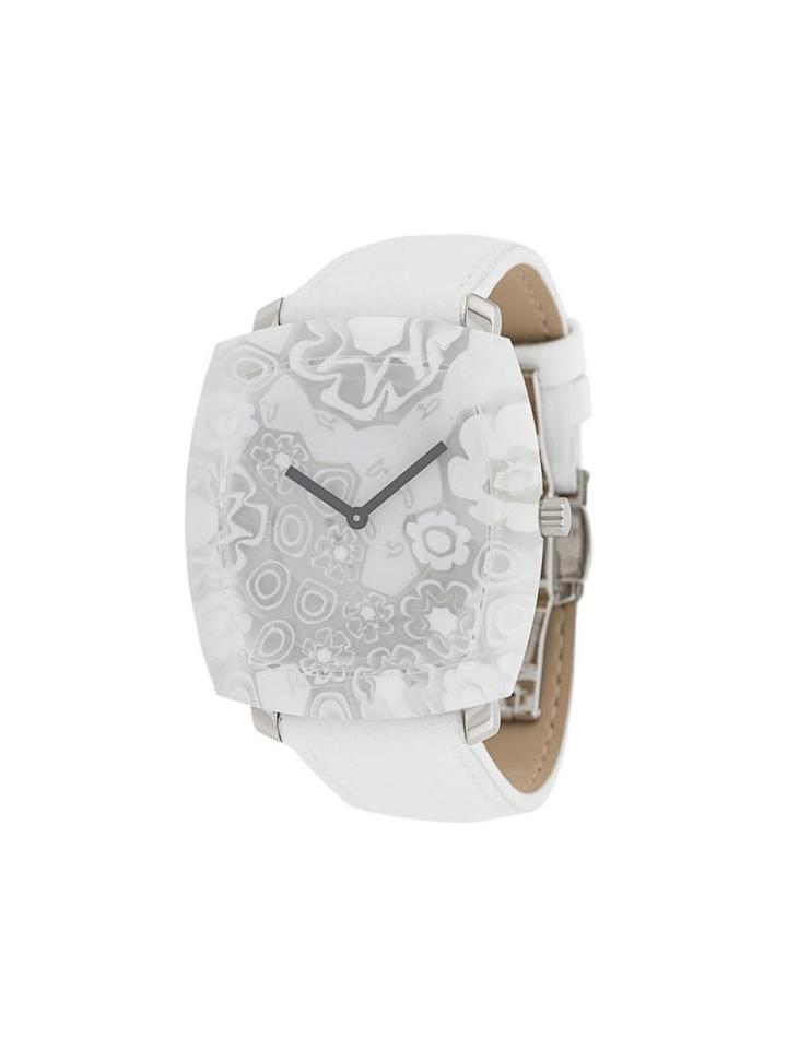 Yunik Flowers Tonneau Watch - White
