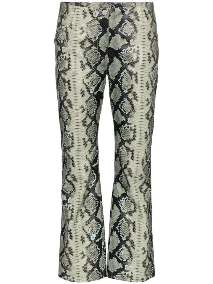 Miaou Beatrice Snake Print Trousers - Grey