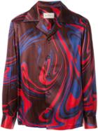 Necessity Sense Vice Swirl Pattern Shirt - Red