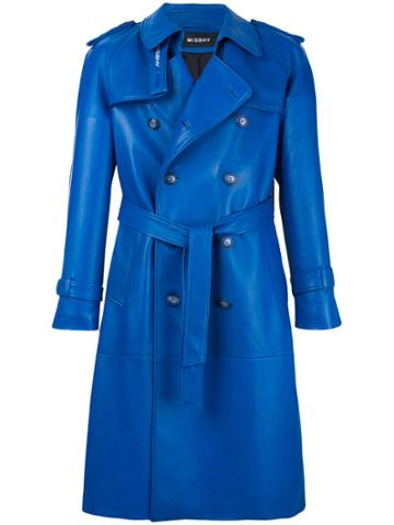 Misbhv Double-breasted Coat - Blue