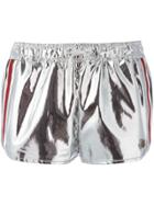 Moncler Gamme Rouge Side Striped Shorts - Metallic