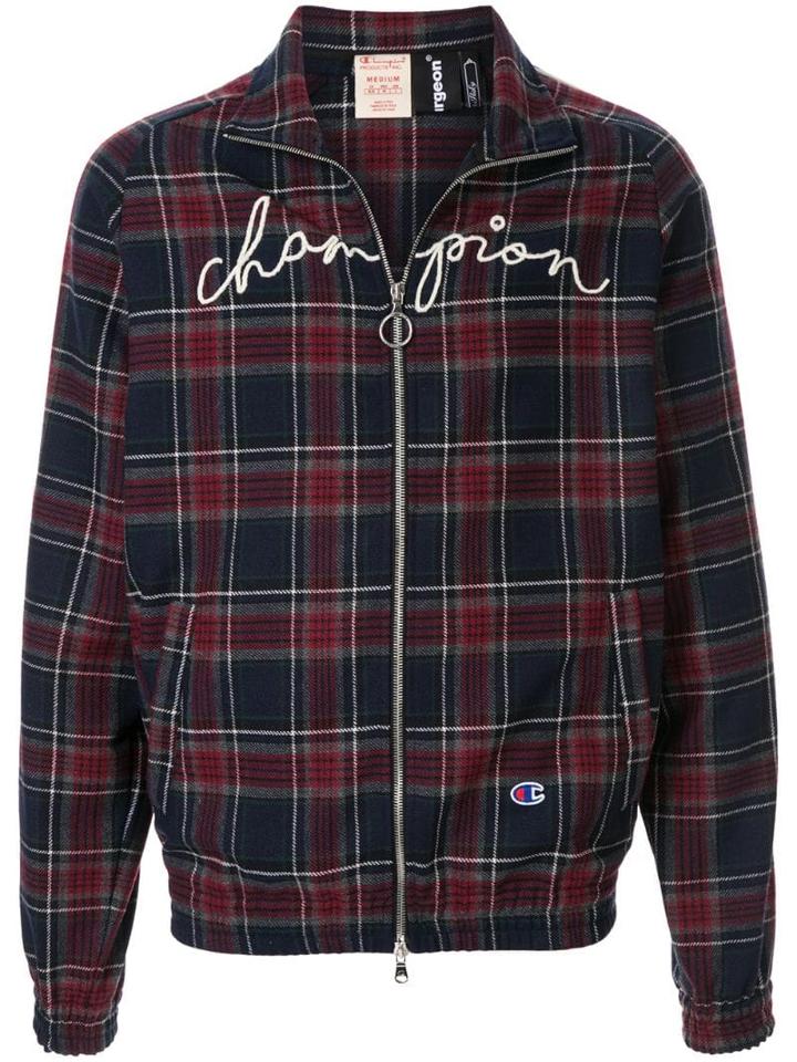 Champion Plaid Bomber Jacket - Red