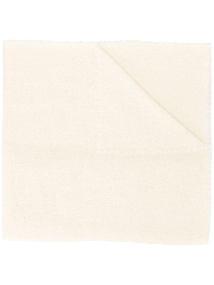 Faliero Sarti Frayed Knitted Scarf - Neutrals