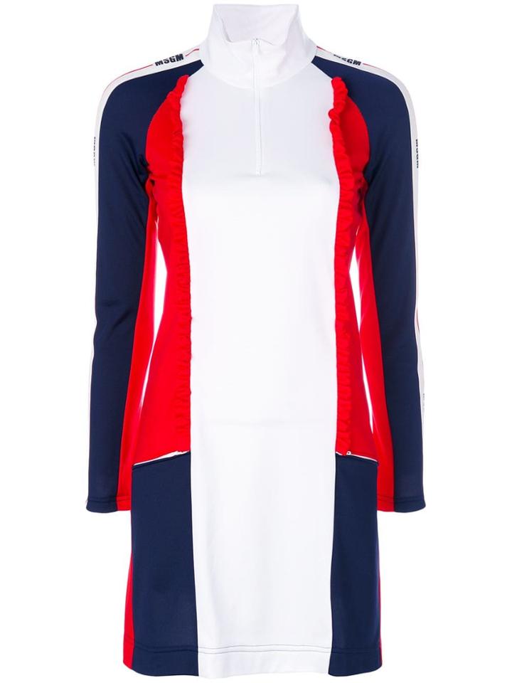Msgm Sweatshirt Dress - White