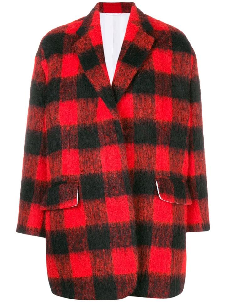 Calvin Klein 205w39nyc Oversized Plaid Jacket - Red