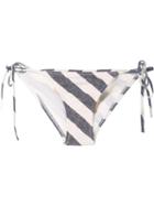 Malia Mills 'heidi' Striped Tie Bikini Bottoms, Women's, Size: 2, Blue, Cotton/linen/flax